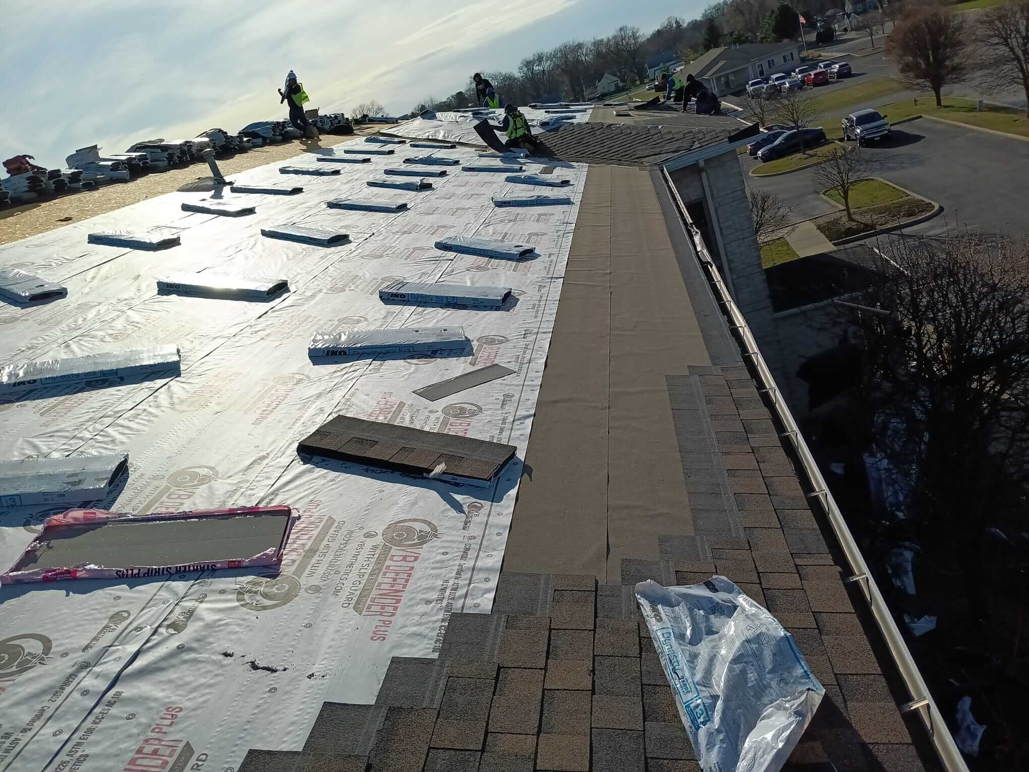 Roof before repair - Springfield IL